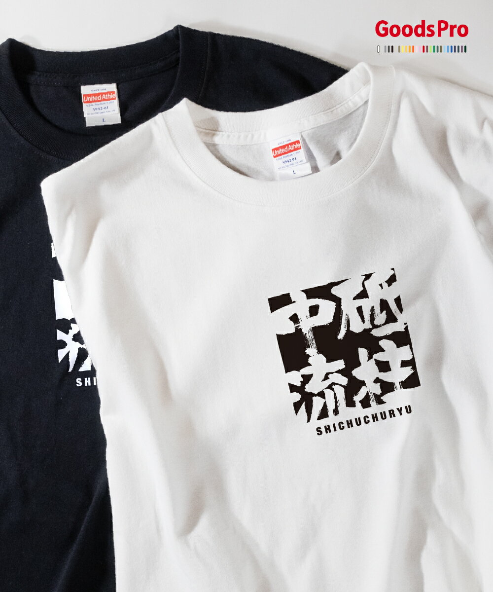 Tシャツ 砥柱中流 しちゅうちゅうりゅう 四字熟語 発汗性の良い快適素材 ドライTシャツ グッズプロ