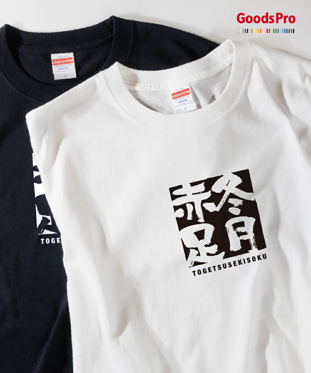 Tシャツ 冬月赤足 とうげつせきそく 四字熟語 発汗性の良い快適素材 ドライTシャツ グッズプロ