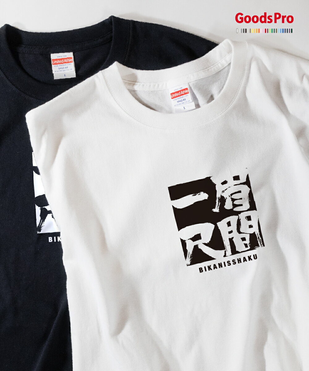Tシャツ 眉間一尺 びかんいっしゃく 四字熟語 発汗性の良い快適素材 ドライTシャツ グッズプロ
