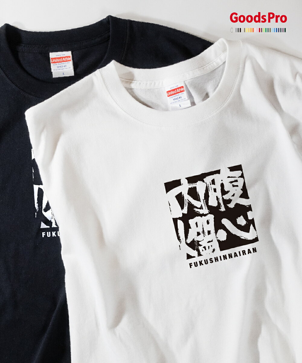 Tシャツ 腹心内爛 ふくしんないらん 四字熟語 発汗性の良い快適素材 ドライTシャツ グッズプロ