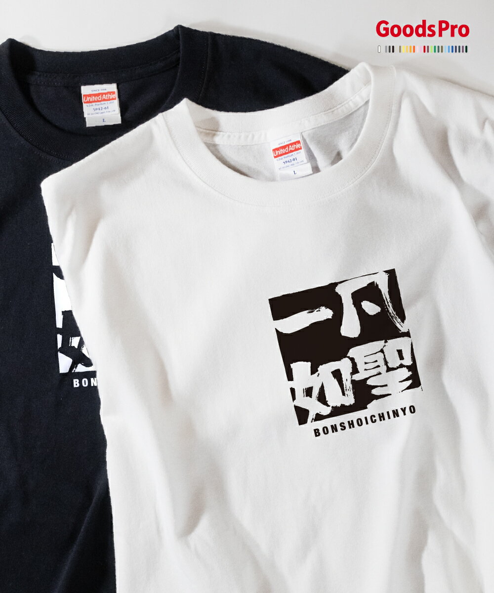 Tシャツ 凡聖一如 ぼんしょういちにょ 四字熟語 発汗性の良い快適素材 ドライTシャツ グッズプロ