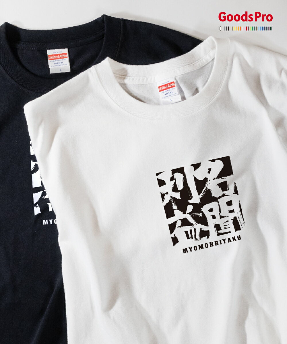 Tシャツ 名聞利益 みょうもんりやく 四字熟語 発汗性の良い快適素材 ドライTシャツ グッズプロ