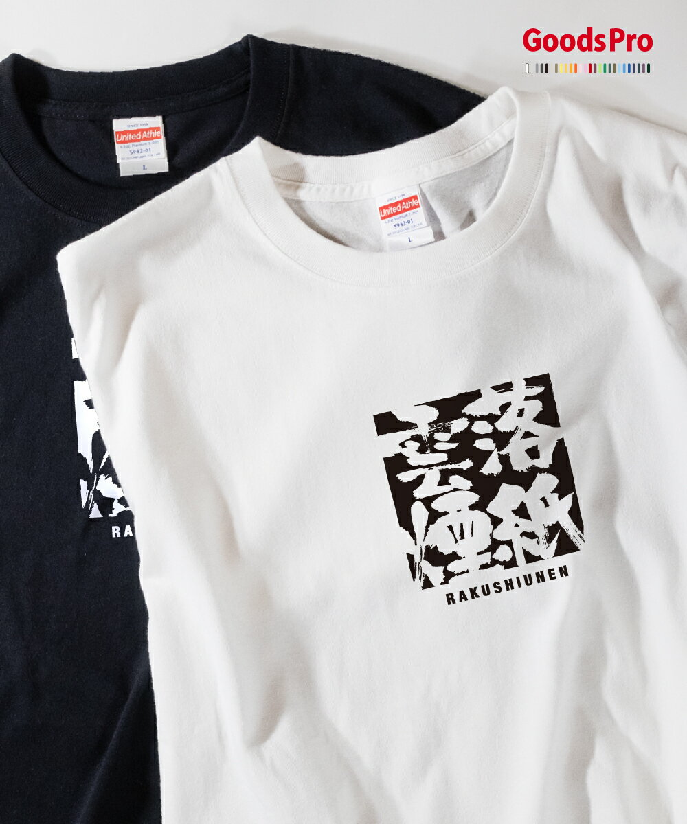 Tシャツ 落紙雲煙 らくしうんえん 四字熟語 発汗性の良い快適素材 ドライTシャツ グッズプロ