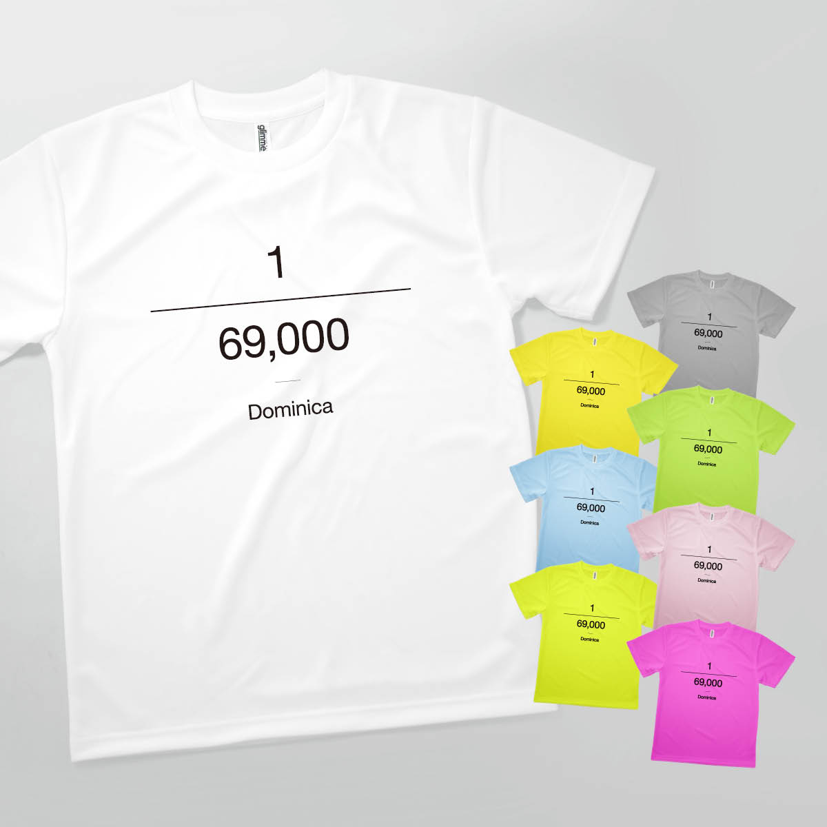 Tシャツドミニカの人口ドライ速乾発...