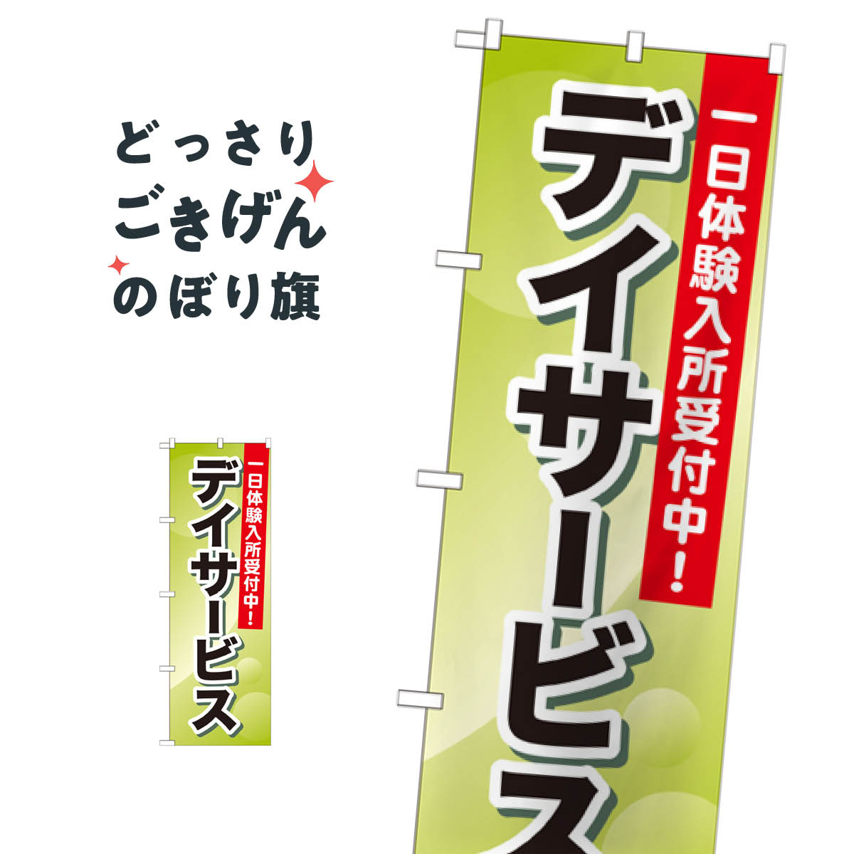 デイサービス一日体験入所受付中 のぼり旗 GNB-1797 介護・通所施設