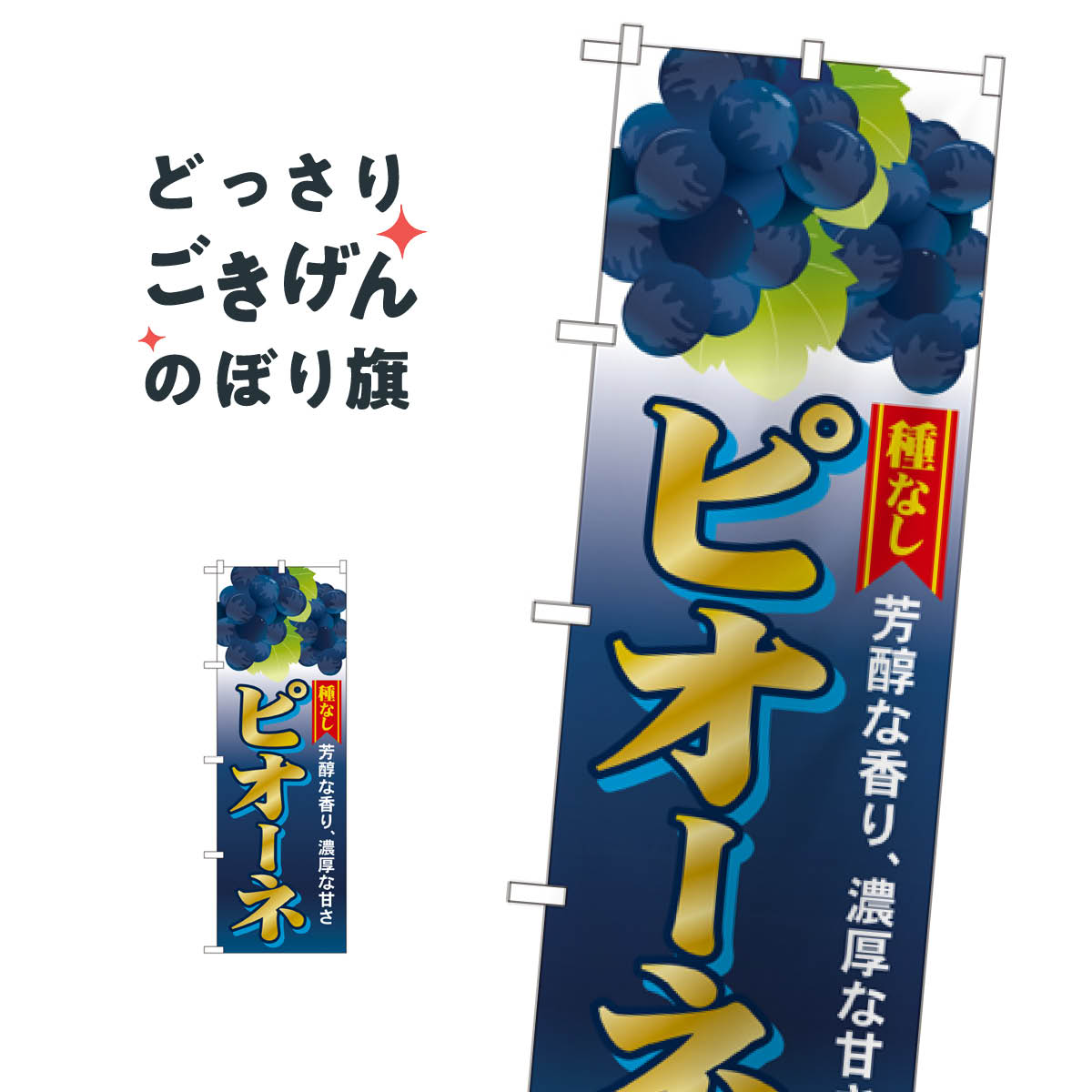種なしピオーネ のぼり旗 SNB-1372 ぶどう・葡萄(3)