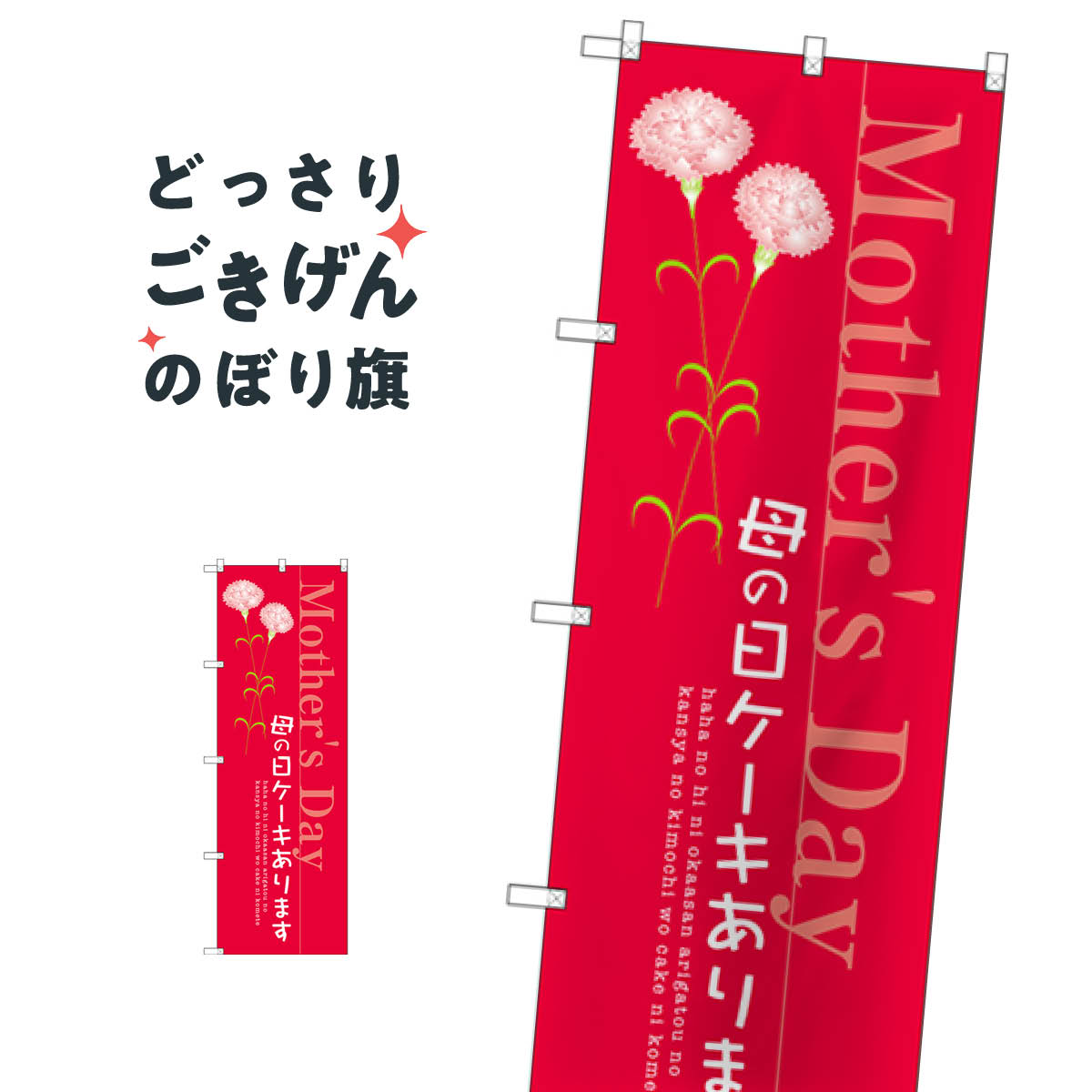 母の日ケーキあります のぼり旗 SNB-2741