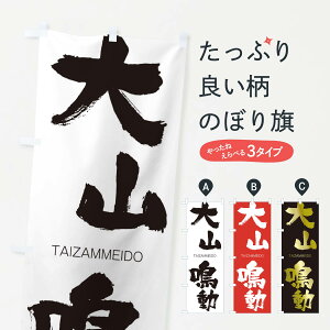 【ネコポス送料360】 のぼり旗 大山鳴動のぼり 1FLW たいざんめいどう TAIZAMMEIDO 四字熟語 助演 グッズプロ