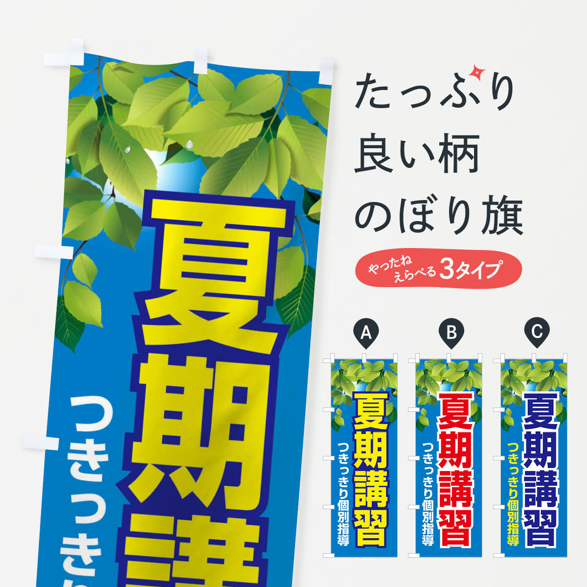 【ネコポス送料360】 のぼり旗 夏期講習のぼり 106N グッズプロ 【名入れできます+1017円】