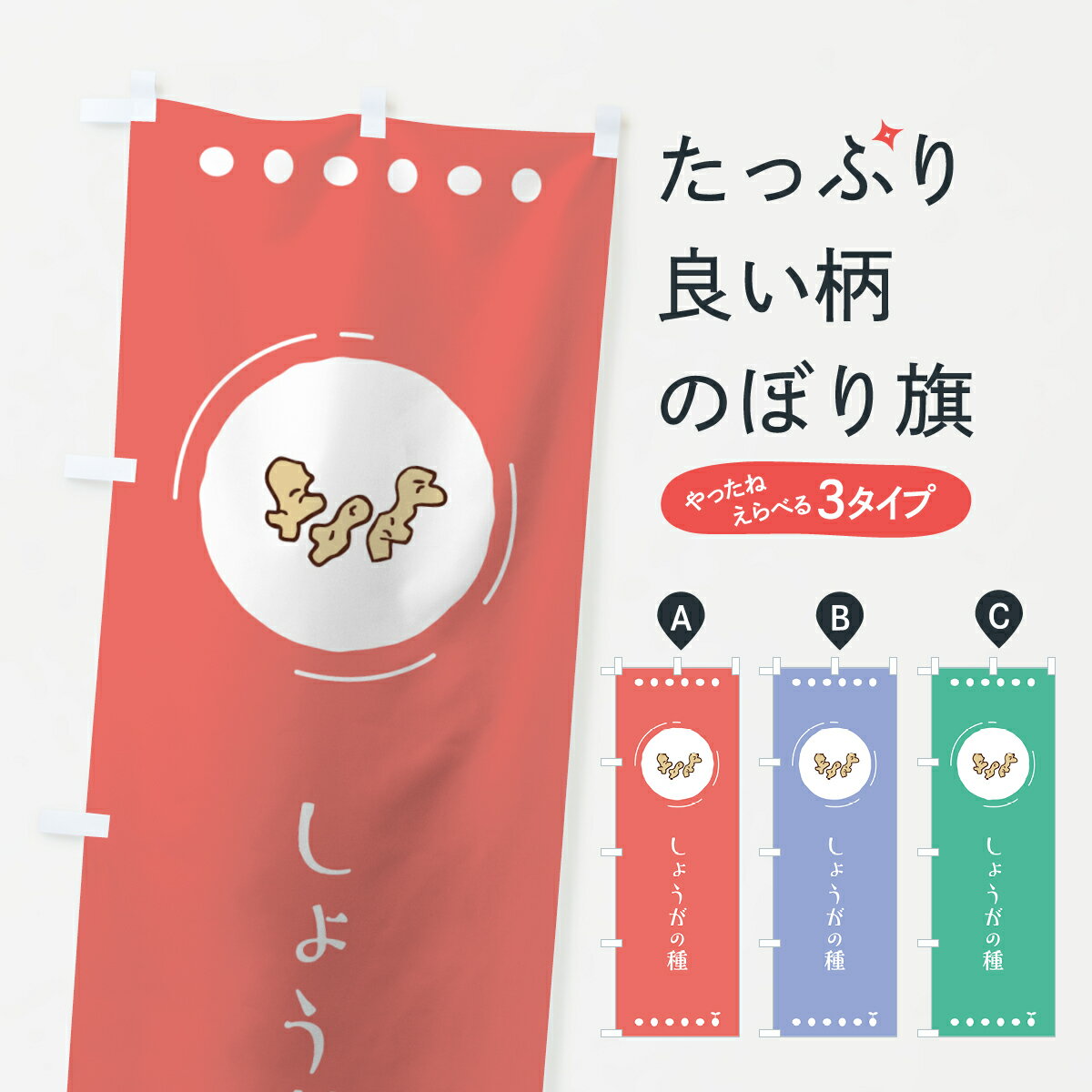 Rakuten - 【ネコポス送料360】 のぼり旗 しょうがの種のぼり 7NJ0 種・たね グッズプロ 【名入れできます+1017円】