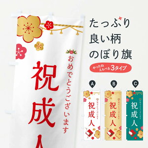 【ネコポス送料360】 のぼり旗 祝成人のぼり 2FN1 成人式 着付け グッズプロ