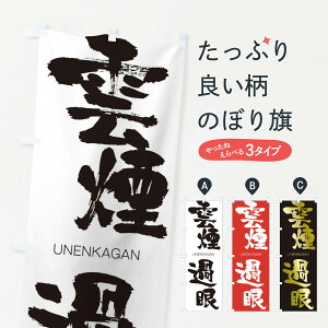 【ネコポス送料360】 のぼり旗 雲煙過眼のぼり 20S5 うんえんかがん UNENKAGAN 四字熟語 助演 グッズプロ