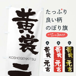 【ネコポス送料360】 のぼり旗 黄裳元吉のぼり 2GE7 こうしょうげんきつ KOSHOGENKITSU 四字熟語 助演 グッズプロ