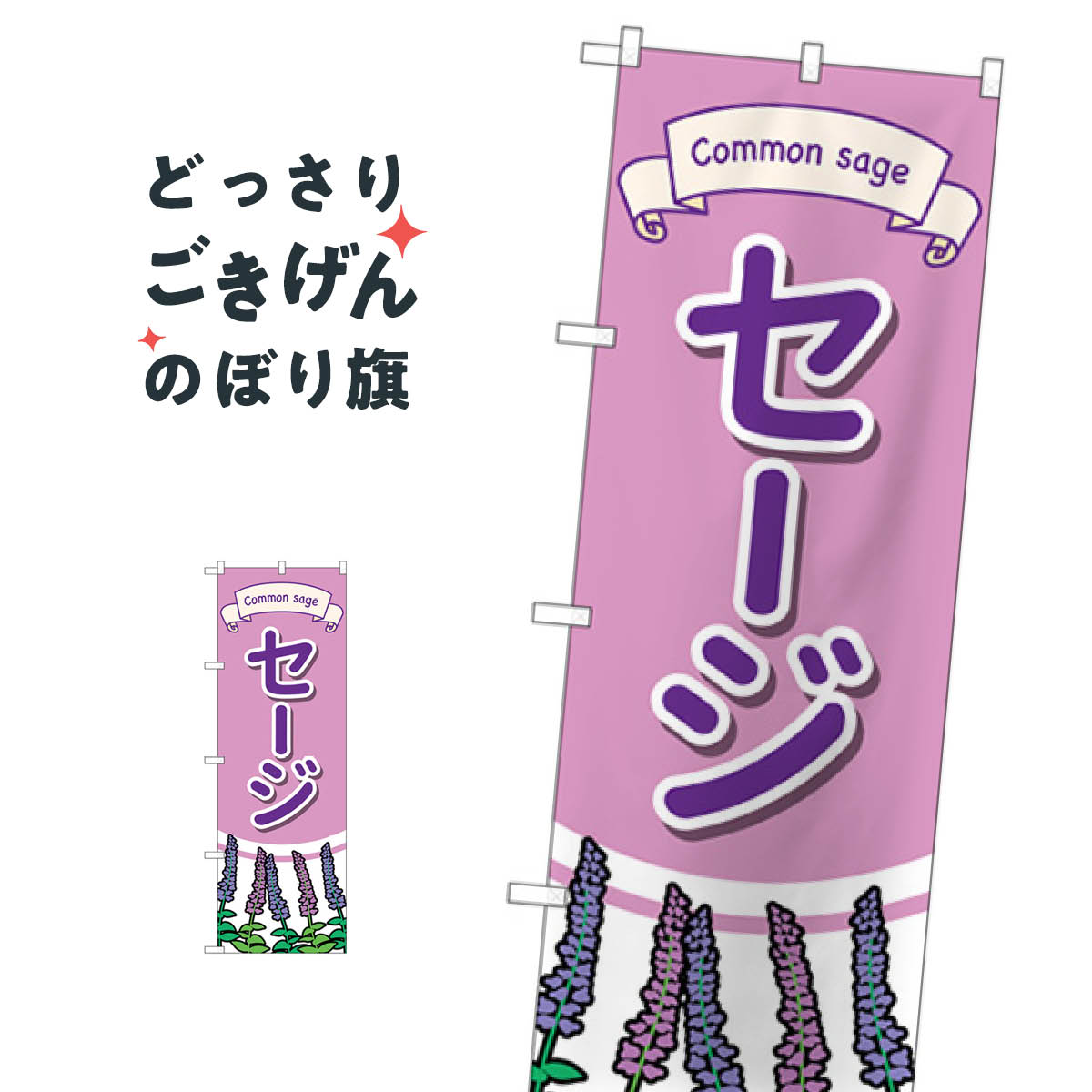 セージ のぼり旗 GNB-4004 花各種