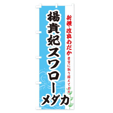 【ネコポス送料360】 のぼり旗 楊貴妃スワローメダカのぼり EF7U めだか 新種・改良めだか