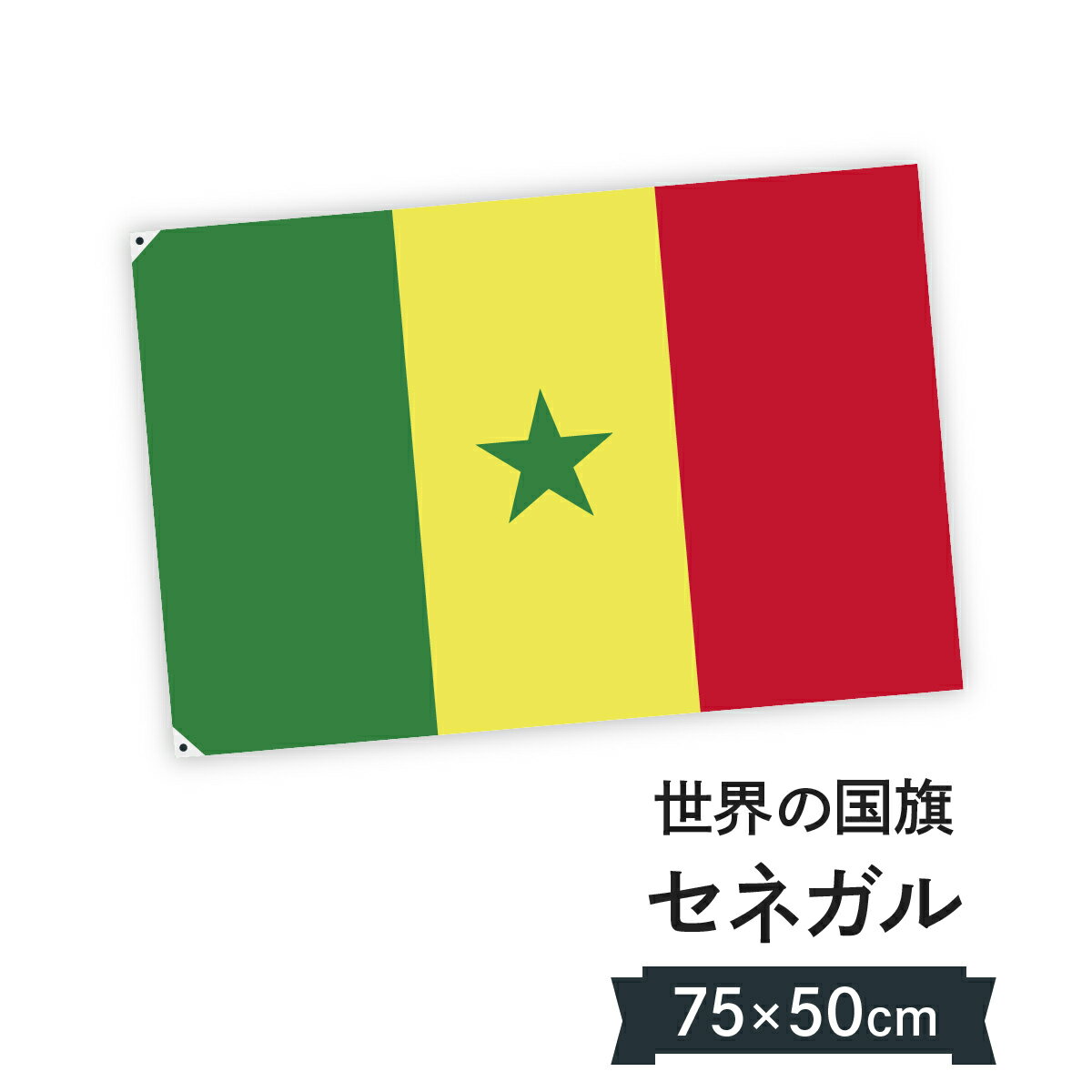 セネガル共和国 国旗 W75cm H50cm