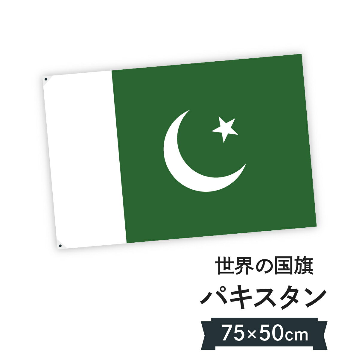 パキスタン・イスラム共和国 国旗 W75cm H50cm