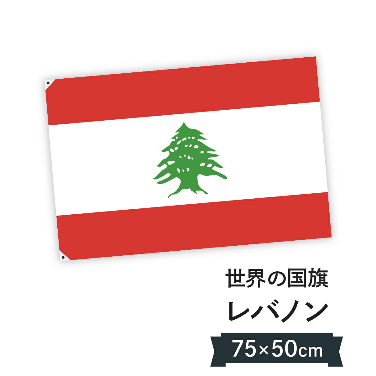 レバノン共和国 国旗 W75cm H50cm