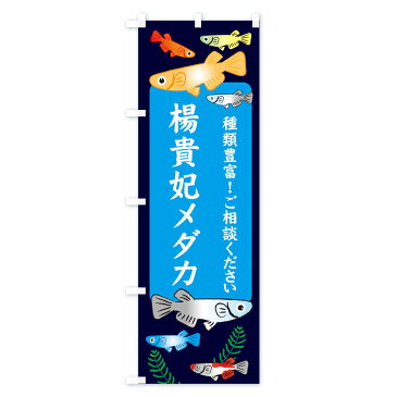 【ネコポス送料360】 のぼり旗 楊貴妃メダカのぼり 30LL めだか