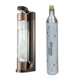 【3980円以上送料無料】イーソーダ　e-soda ドリンク本体（ブロンズ）と炭酸ガスシリンダー 60Lのセット