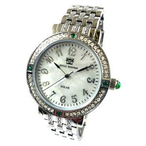 ROYAL MONTRES 天然石 ソーラー腕時計 エメラルド RM-0015 メンズ