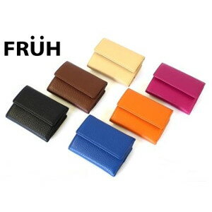 フリュー 薄い財布 メンズ FRUH（フリュー）　イタリアンレザー3つ折り財布 ブラック