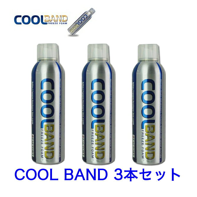 COOLBAND／クールバンド3本セット 送料無料!【コールドスプレー/冷却スプレー/冷却グッズ/熱中症対策グッズ】