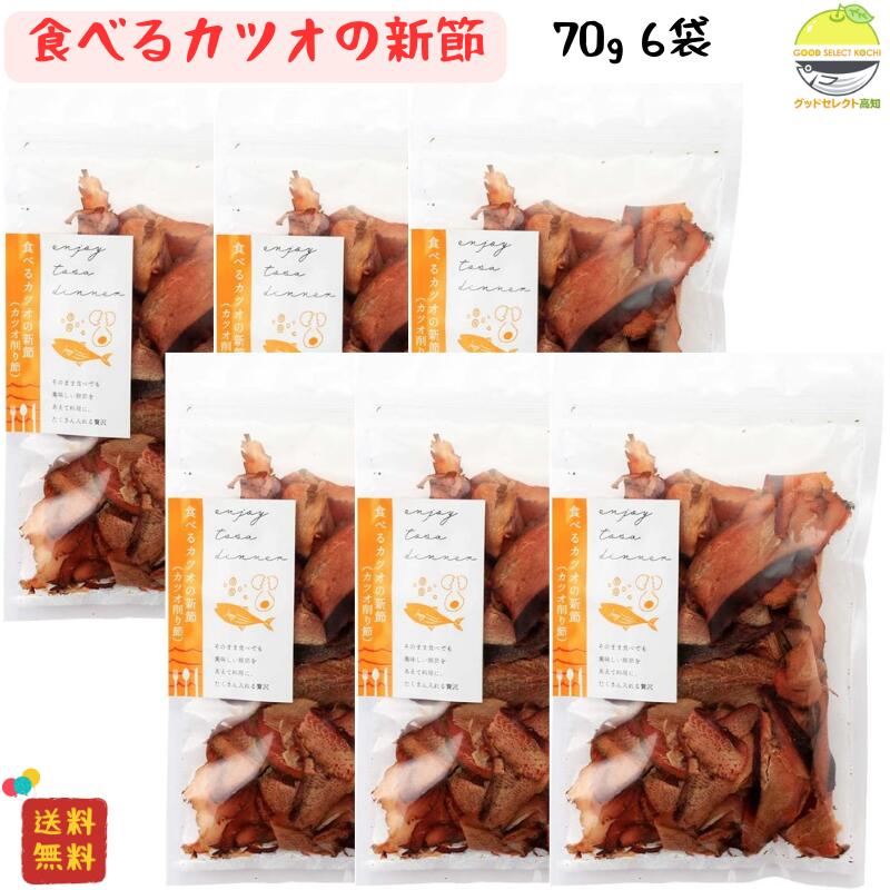 かつお削りぶし 食べるカツオの新節 70g×6袋 竹内商店