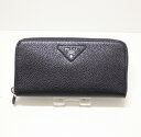 プラダ 長財布（メンズ） ☆ 【未使用】 PRADA プラダ ヴィッテロダイノレザー ジップアラウンド 長財布 RFIDチップ