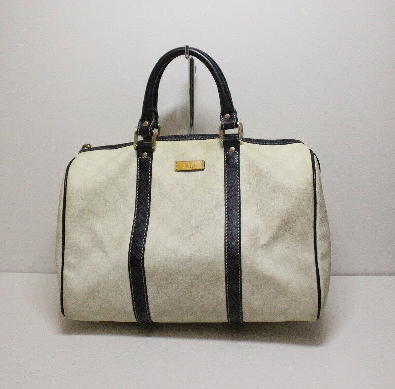 【中古】 GUCCI グッチ プリンシー ボストンバッグ ハンドバッグ 手提げ 161720 GGコーティングキャンバス レザー 　 G103883