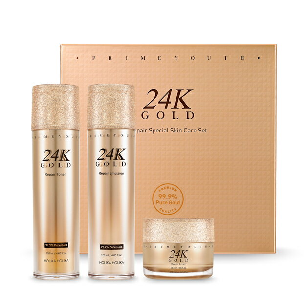 ホリカホリカ スキンケア Holika Holikaホリカホリカ プライム ユース 24K ゴールド リペア スペシャル スキンケア セット【送料無料】