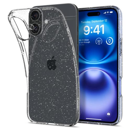 Spigen iPhone 16 ケース クリア 黄変防止 TPU ソフト 耐衝撃 米軍MIL規格 リキッド・クリスタル ACS08192 (クリスタル・クオーツ)