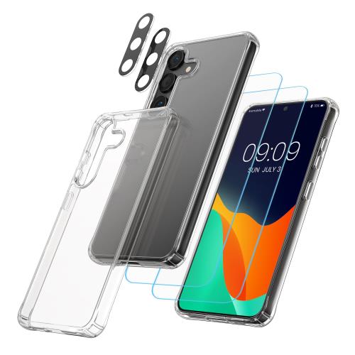 kwmobile 1x 保護セット Samsung Galaxy S24対応 スマホケース 保護フィ ...