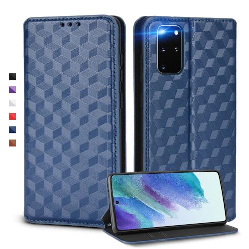 UnivoColors Galaxy S20 Plus 5G (SC-52A/SCG02) 手帳型ケース 高級合皮 カード収納 マグネット開閉 スタンド機能 ストラップホール付き TPUソフトバンパー 全面保護 カメラ保護 衝撃吸収 ビジネス おしゃれ カバー(ブルー) N1