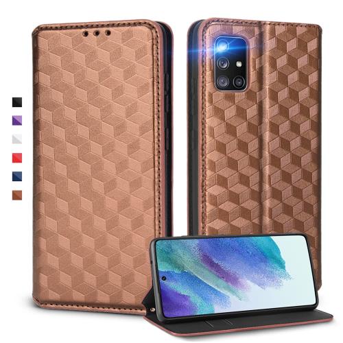 UnivoColors Galaxy A51 5G (SC-54A) 手帳型ケース 高級合皮 カード収納 マグネット開閉 スタンド機能 ストラップホール付き TPUソフトバンパー 全面保護 カメラ保護 衝撃吸収 ビジネス おしゃれ カバー(ブラウン)