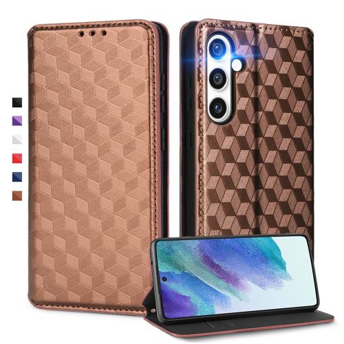 UnivoColors Galaxy A55 5G(SC-53E/SCG27) 手帳型ケース 高級合皮 カード収納 マグネット開閉 スタンド機能 ストラップホール付き TPUソフトバンパー 全面保護 カメラ保護 衝撃吸収 ビジネス おしゃれ カバー(ブラウン)