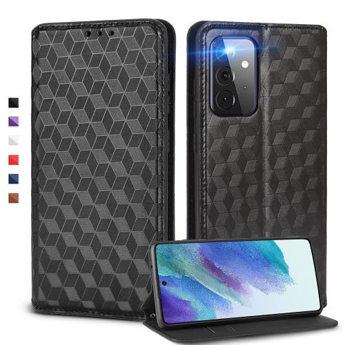 UnivoColors Galaxy A53 5G (SCG15) 手帳型ケース 高級合皮 カード収納 マグネット開閉 スタンド機能 ストラップホール付き TPUソフトバンパー 全面保護 カメラ保護 衝撃吸収 ビジネス おしゃれ カバー(ブラック)