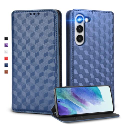 UnivoColors Galaxy S23 (SC-51D/SCG19) 手帳型ケース 高級合皮 カード収納 マグネット開閉 スタンド機能 ストラップホール付き TPUソフトバンパー 全面保護 カメラ保護 衝撃吸収 ビジネス おしゃれ カバー(ブルー)