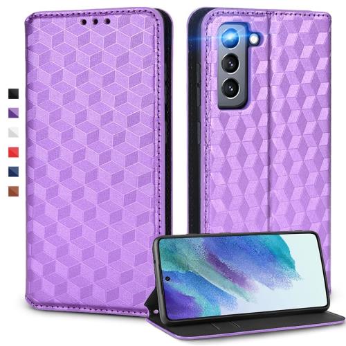 UnivoColors Galaxy S22 5G (SCG13/SC-51C) 手帳型ケース 高級合皮 カード収納 マグネット開閉 スタンド機能 ストラップホール付き TPUソフトバンパー 全面保護 カメラ保護 衝撃吸収 ビジネス おしゃれ カバー(ムラサキ) N1