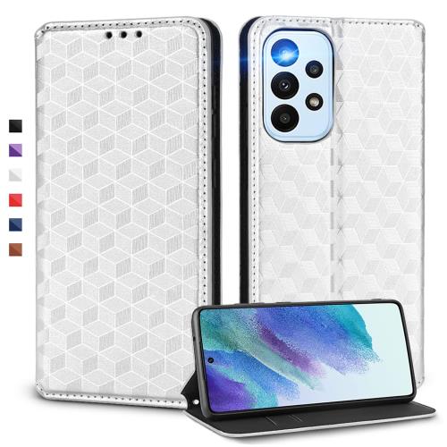 UnivoColors Galaxy S21 5G (SCG09/SC-51B) 手帳型ケース 高級合皮 カード収納 マグネット開閉 スタンド機能 ストラップホール付き TPUソフトバンパー 全面保護 カメラ保護 衝撃吸収 ビジネス おしゃれ カバー(シルバー) N1