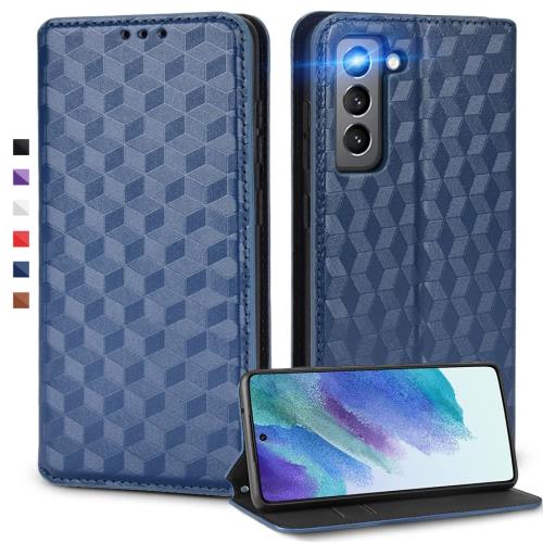 UnivoColors Galaxy S22 5G (SCG13/SC-51C) 手帳型ケース 高級合皮 カード収納 マグネット開閉 スタンド機能 ストラップホール付き TPUソフトバンパー 全面保護 カメラ保護 衝撃吸収 ビジネス おしゃれ カバー(ブルー) N