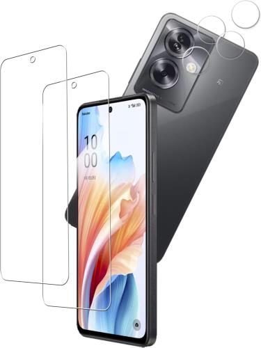 2+2枚セットKPNS 日本素材製 強化ガラス OPPO A79 5G 用 ガラスフィルム カメラフィルム カバー 保護フィルム