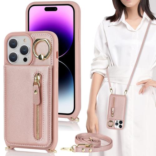 iPhone 14 pro ケース ショルダー リング付きケース ストラップケース 背面フリップ 手帳型 上下開 シ..