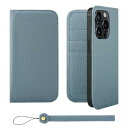 HANATORA iPhone15Pro ケース 手帳型 本革 スマホケース スマホ スタンド ストラップ 付き シュリンクカーフレザー ギフト ベルトなし マ...