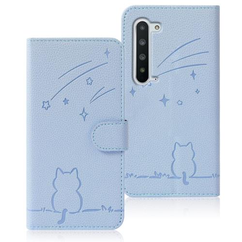 Rosbtib AQUOS R5G ケース 手帳型 docomo SH-51A ケース 流れ星子猫  ...