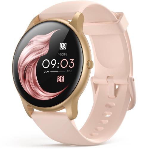 AGPTEK 日本 スマートウォッチ レディース 丸型 心拍数 smart watch for women 1.3インチ(33mm) 腕時計 ウォッチ 睡眠 I...
