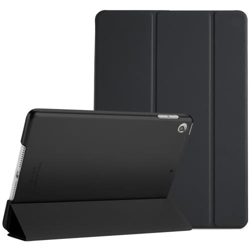 ProCase iPad Mini 5 ケース オートスリープ/ウェイク機能 三つ折りスタンド スマート 超スリム フォリオ保護ケース 半透明フロスト バックカバー 対応端末：Apple iPad Mini 第5世代 2019発売 7.9 (A2133 A2124 A2126)-ブラック