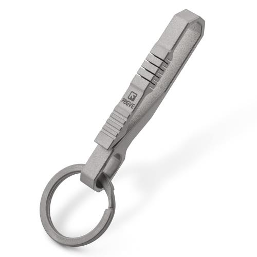 TISUR ベルト フック チタン ベルトクリップ カラビナ おしゃれ チタン キーリング付き 車 自転車 家 鍵 プレゼント ギフト(チタン クリップ)