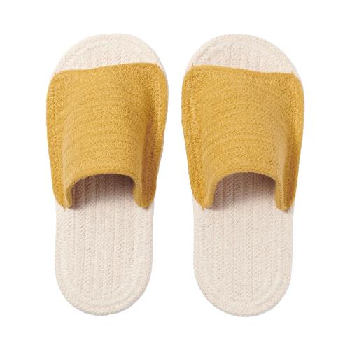 無印良品 ルームサンダル 生成×マスタード XLサイズ 前あき