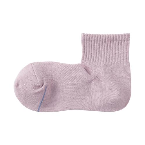 無印良品 婦人 足なり直角 さらっと綿 ショート丈靴下 レディース DAI41A5S ラベンダー 23～25cmのサムネイル
